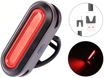 LAMPKA ROWEROWA VISION 266 LED COB 1W AKU CZERWONA
