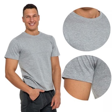 T-Shirt Koszulka Męska Klasyczna Bawełniana Na Krótki Rękaw MORAJ XXL