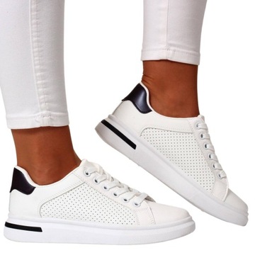 BUTY DAMSKIE SPORTOWE OBUWIE BIAŁE LEKKIE