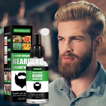 30 мл масла для роста бороды, натуральный уход за волосами на лице