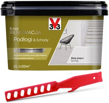 V33 Farba RENOWACJA PODŁOGI I SCHODY 2L B. PIEPRZ