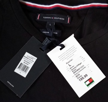 TOMMY HILFIGER SIGNATURE T-SHIRT KOSZULKA MĘSKA CZARNA NA PREZENT / S