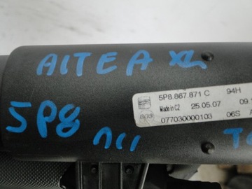 ROLETA KUFRU SEAT ALTEA XL 5P 5P8 2007 5P8867871C