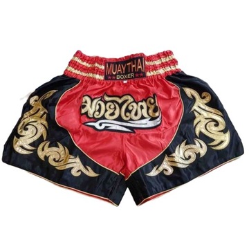 Spodenki Kickboxing Muay Thai 10-12 lat - Czerwone S