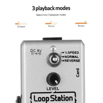 Эффект лупера для мини-гитары Ammoon Loop Station