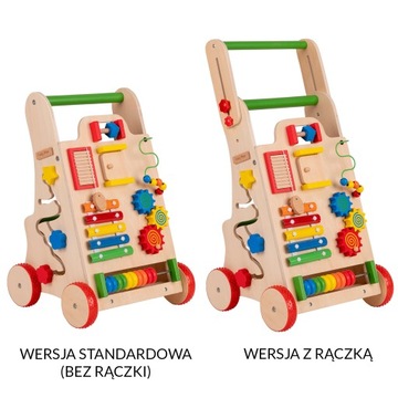 Drewniany Chodzik Pchacz interaktywny Dla Dzieci KiddyMoon WK-002