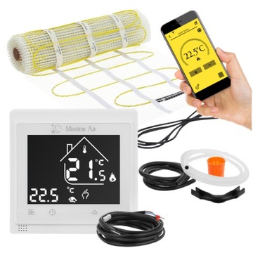ZESTAW MATA GRZEWCZA grzejna Mission Air pod płytki MA-160W/m² 3,5m² WiFi