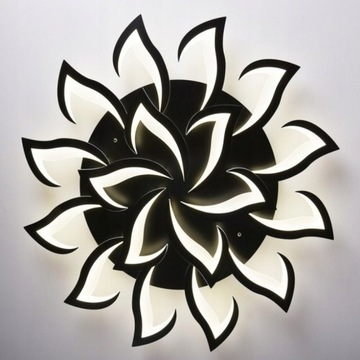 LAMPA LED WISZĄCA LOTOS 18 RINGÓW ŻYRANDOL 200W PILOTEM KOLORY APP