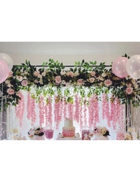 Глициния Большая розовая глициния 12 подвесных искусственных глициний