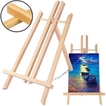 DREWNIANA STOŁOWA BUKOWA SZTALUGA MALARSKA 52 cm SZTALUGI