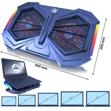 AABCOOLING БЕСШУМНАЯ ОХЛАЖДАЮЩАЯ ПОДСТАВКА ДЛЯ НОУТБУКА 15,6 ДЮЙМА ПОДСТАВКА ДЛЯ НОУТБУКА