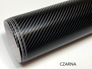 Фольга CARBON 4D оранжевая карбоновая 50см, самоклеящийся термопласт