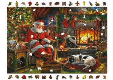 Puzzle Drewniane Świąteczna Drzemka 2000 elementów