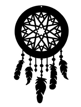 Ł3 Łapacz snów zawieszka ozdoba ażur dekor czerwon