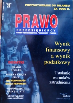 PRAWO PRZEDSIĘBIORCY nr 39 (195) 1996 r.