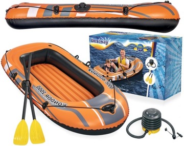 WIELKI 2os PONTON + WIOSŁA + POMPKA BESTWAY 61062