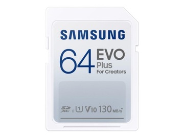 SAMSUNG EVO PLUS SDXC Memory Card 64GB Class10 UHS-I Read up to 130MB/s