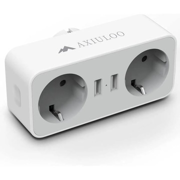 LISTWA ZASILAJĄCA 2x GNIAZDO 2x USB AXIULOO 4w1