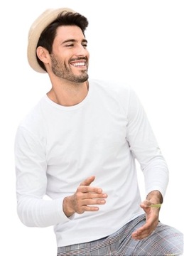 Koszulka męska SLIM-FIT długi rękaw longsleeve T-Shirt MALFINI 119 M