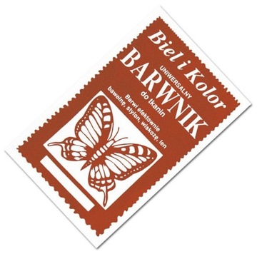 Barwnik do tkanin 10g Biel i Kolor 027 rudy
