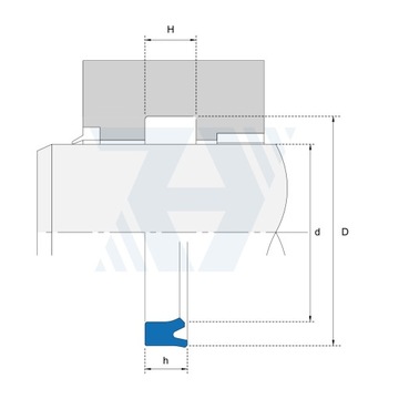 Uszczelniacz siłownika TTI manszeta 45x60x10 60x45 TTI-1639/1