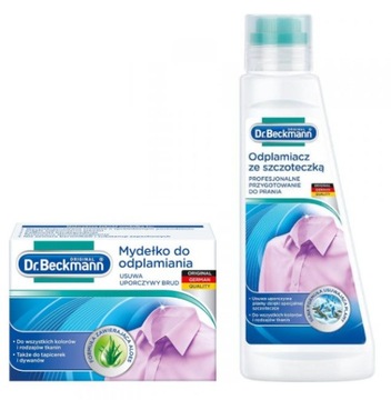 Dr.BECKMANN MYDEŁKO DO ODPLAMIANIA + ODPLAMIACZ ZE SZCZOTECZKĄ W PŁYNIE
