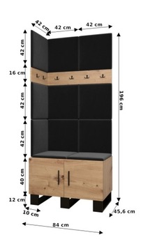 Гардероб для панелей зала Artin 11 Artisan