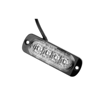 niebieska12V, 4x Licht OSTRZEGAWCZA OBRYSOWA STROBOSKOP 4 LED 86mm niebieska12V 24V | thumb 3
