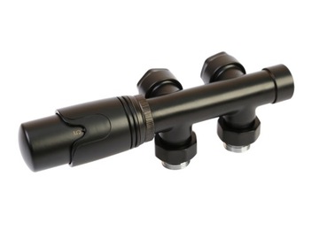 Zawór kątowy Termost DUOPLEX 50mm CZARNY