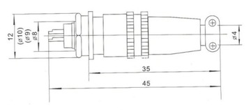 Комплект быстроразъемных разъемов промышленного типа 3-контактный ZP2