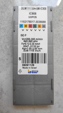 DCMT11T304 Сменные пластины IC908