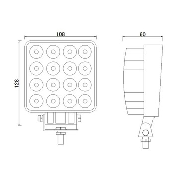 LAMPA ROBOCZA HALOGEN 16 LED 12/24V SZPERACZ DIOD