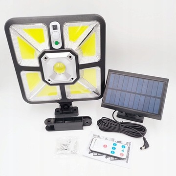 SOLARNA LAMPA MOCNA CZUJNIK RUCHU ZMIERZCHU PILOT