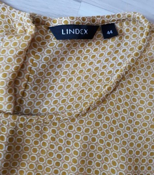 Lindex wizytowa bluzka letnia musztardowa 44
