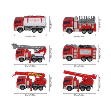 ПОЖАРНЫЙ МОСТ АВТОМОБИЛИ XXL НАБОР 6 В 1 АВТОМОБИЛИ ПОЖАРНАЯ МАШИНА МАЛЕНЬКИЕ АВТОМОБИЛИ