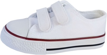 Krótkie trampki na rzepy r30 białe P8-134
