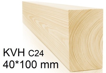 KVH 40x100 mm. Drewno konstrukcyjne C24, 5,00 m