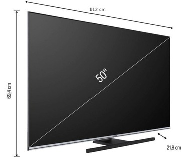 Смарт-телевизор 50 дюймов QLED Telefunken D50Q701X2CW DVBT2 4K Android 11