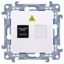 Simon 10 Gniazdo światłowodowe pojedyncze biały CGS1.01/11