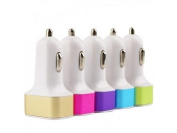 ŁADOWARKA SAMOCHODOWA 5V 3xUSB ZAPALNICZKA