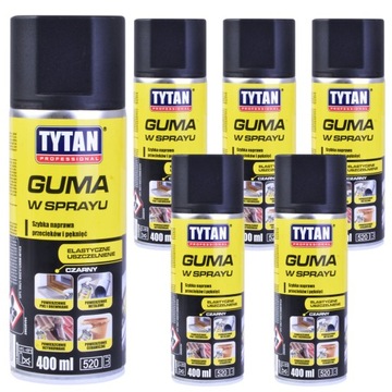 GUMA W SPRAYU USZCZELNIAJĄCA CZARNA 400ML TYTAN