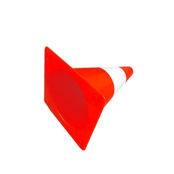 Конус дорожный бело-красный 30 см.