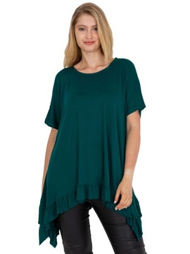 Damen Kleidung Kleider Minikleider Zielona bluzka falbanki 