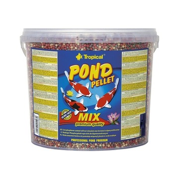 Pond Pellet Mix Pokarm dla karpi Koi i innych ryb stawowych kuleczki 5L