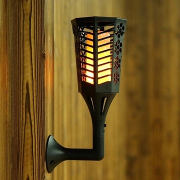 Солнечная садовая лампа 96 светодиодов с эффектом пламени и огня