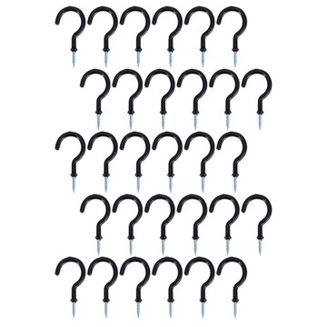 Haczyki z wkrętami Wkręcany kubek Metalowa czarna szafka na kubek