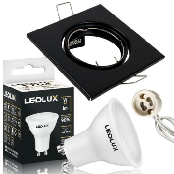 Oprawa halogenowa RUCHOMA kwadrat + LED GU10 10W