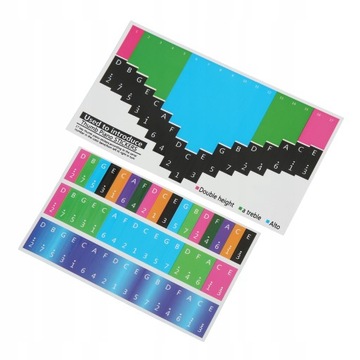 Красочные наклейки со шкалой Калимбы