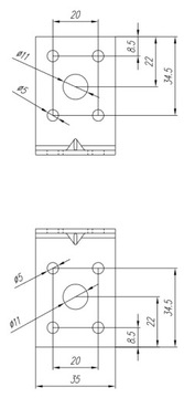 КПЛ5 УГОЛ СТОЛЯРНЫЙ В СБОРЕ 50х50х35х2 10 шт.