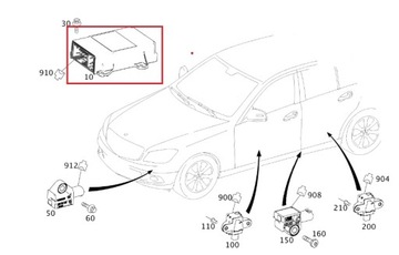 MERCEDES W204 MODUL ŘÍZENÍ ULOŽENÍ VZDUCHU